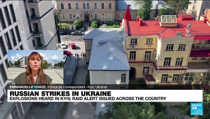 Russians strikes in Ukraine: Explosions heard in Kyiv, raid alert issued across the country
