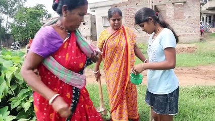 Fishing video -- three lady catching big fish with hook in village mud canal water  #video #fish