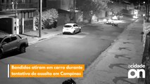 Bandidos atiram em carro durante tentativa de assalto em Campinas