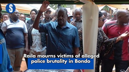 Raila mourns victims of alleged police brutality in Bondo