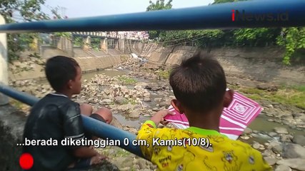 Penampakan Bendung Katulampa yang Nyaris Kering, Debit Air Sentuh 0 Cm