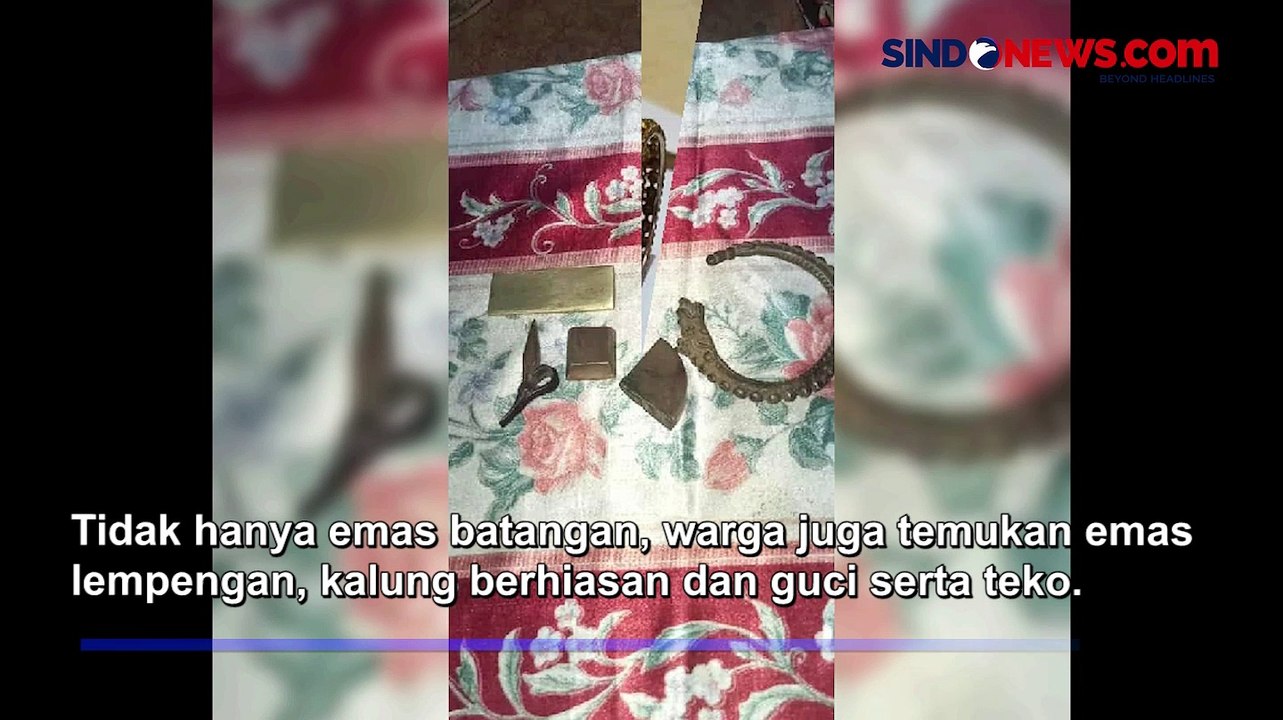 Warga Dapat Emas Batangan Bergambar Presiden Soekarno di Dasar Sungai
