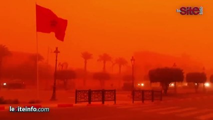 عاصفة قوية تضرب مدينة مراكش وتثير الذعر بين المواطنين (1)