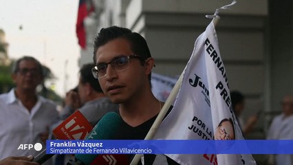 Ecuatorianos piden justicia por el candidato presidencial asesinado