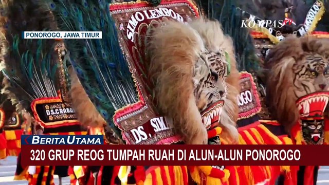 Rayakan Hari Jadi Ponorogo, 320 Reog Obyog Tumpah Ruah di Alun-Alun Ponorogo!
