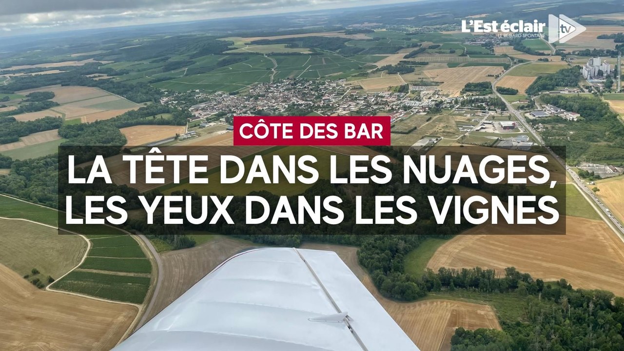 Les vignes de la Côte des Bar vues du ciel