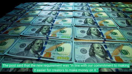 Elon Musk lowers major requirement for earning money on X, formerly Twitter