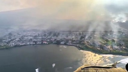 Hawaii'nin küle dönen adasında ölümden kaçış anları dehşetin boyutlarını gözler önüne serdi