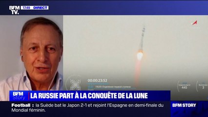 Lancement d'une sonde lunaire russe: "La Lune nous intéresse comme terrain d'entrainement pour les futurs voyages vers Mars", explique l'ancien astronaute Michel Tognini