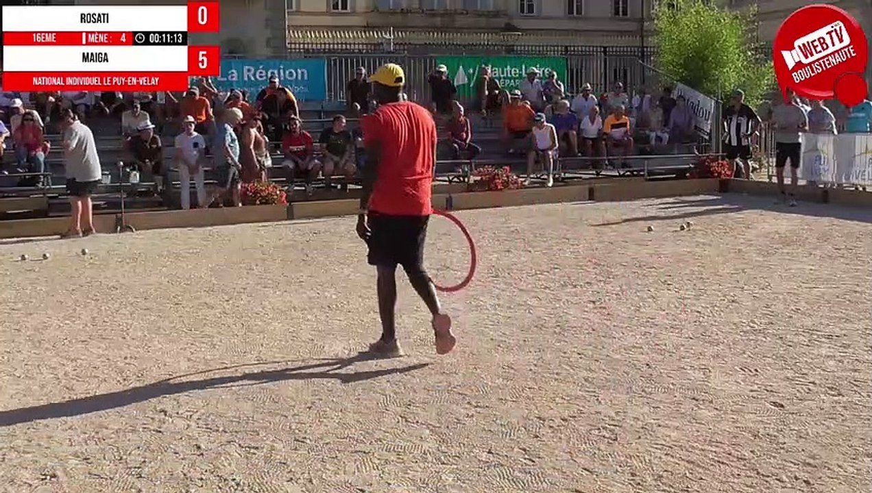 16ème tête-à-tête : ROSATI vs MAÏGA - WebTV Le Puy-en-Velay : Supranational de pétanque triplette open 2023 (6)