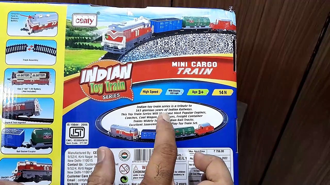 Unboxing and Review of Centy toys Battery Operated Mini Cargo Train Set ...