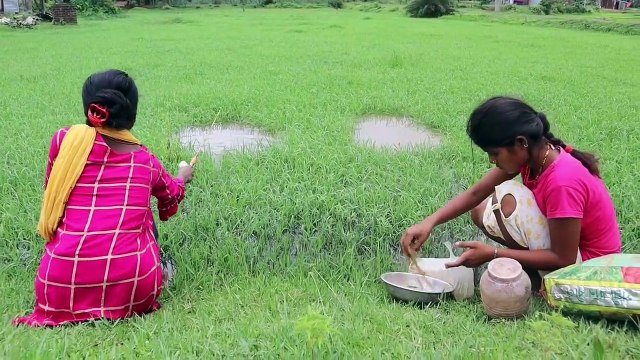 Fishing video __ Amazing village girl catch hook fishing in mud water rainy season _fish