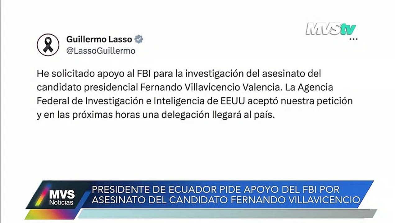 Presidente de Ecuador pide apoyo a FBI por el a...