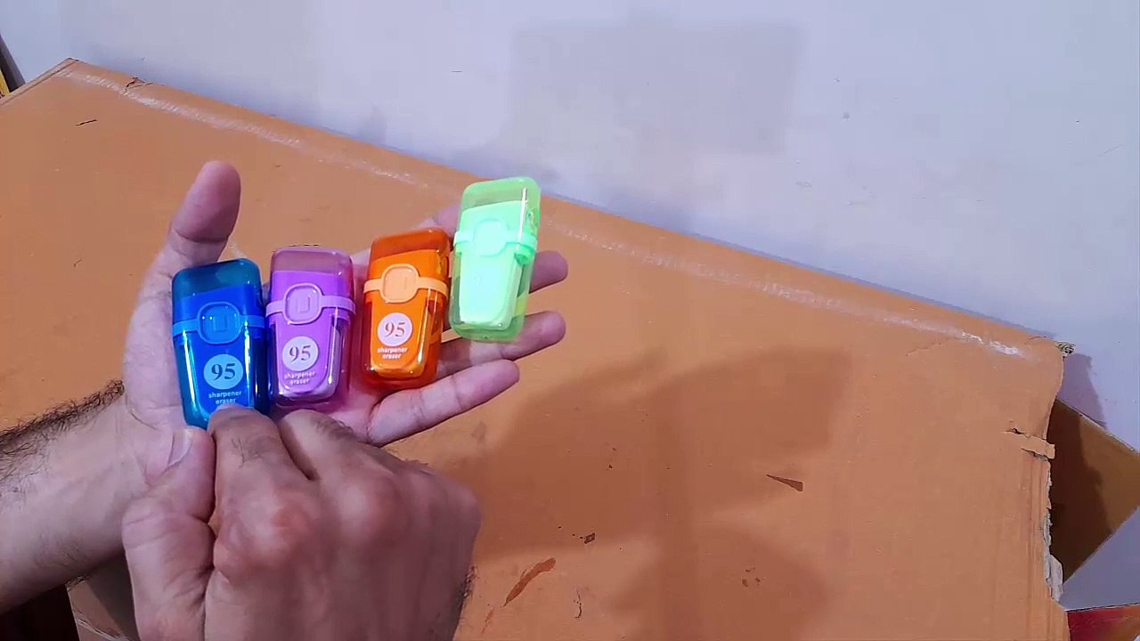 Unboxing and Review of Eraser Cum Sharpener Set for Kids Birthday Party Return Gift