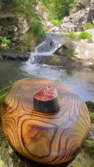 Doğal Taş Üzerinde Portakal Soslu Norveç Somonu  - Norwegian Salmon on Natural Stone