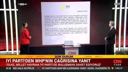 Bahçeli CNN TÜRK'ten çağrı yapmıştı! İYİ Parti'den yerel seçim için yanıt geldi