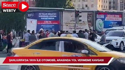 Şanlıurfa'da yaya ile otomobil arasında yol vermeme kavgası