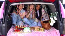 ASMR PICNIC MUKBANG in THE CAR _ feat. ALISHA & ELSARCA from XO TEAM