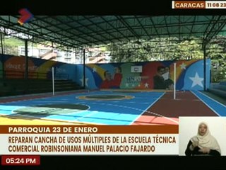 Gobierno Nacional repara cancha de usos múltiples en la E.T.C.R. Manuel Palacio Fajardo