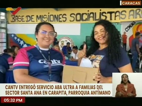 Familias del sector Santa Ana de la pqa. Antímano son favorecidas con el servicio de Aba Ultra