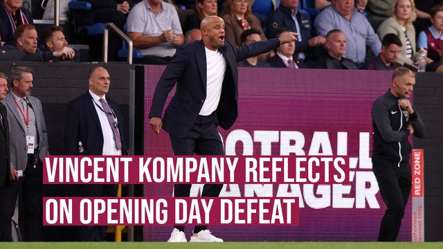 Vincent Kompany looks to positives after opening day defeat to Manchester City