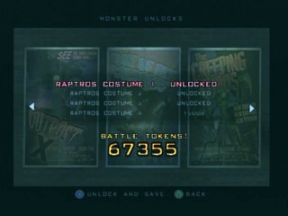 Unlocking An Item (War Of The Monsters)