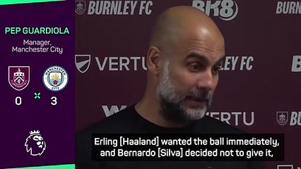 Guardiola explains half-time chat with Haaland
