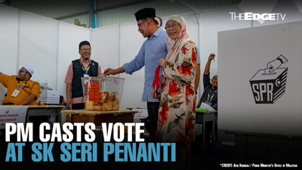 NEWS: PM casts vote at SK Seri Penanti