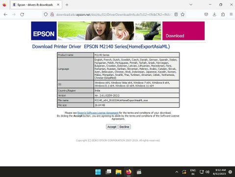 How to install Driver Epson M2140 Multi Function Printer windows 10 or 11