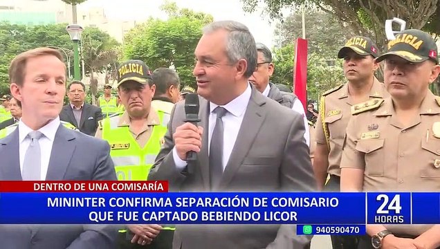 Vicente Romero anuncia separación de comisario de Canto Rey captado bebiendo licor en su oficina