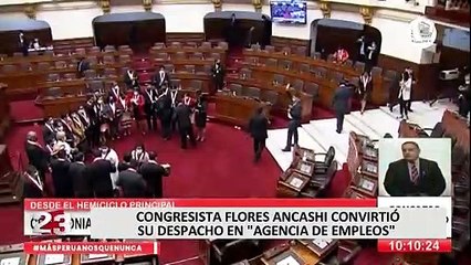 Jorge Flores Ancachi: congresista es acusado de convertir su despacho en 'agencia de empleos'