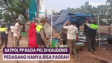 Satpol PP Razia PKL di Kalideres, Pedagang Hanya Bisa Pasrah