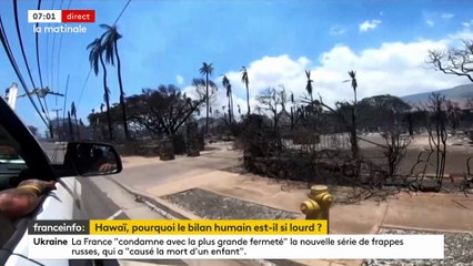 La justice a ouvert une enquête sur la gestion du terrible incendie qui a fait au moins 67 morts sur l'île de Maui - Certains locaux s'étonnent que les sirènes d'alarme n'aient pas retenti pour prévenir les habitants - VIDEO