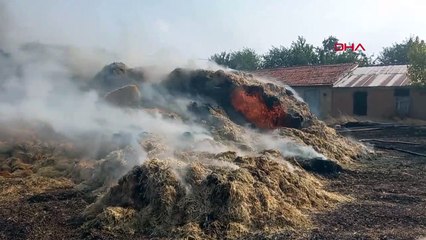 Afyonkarahisar'da Kamyon Elektrik Kablolarından Çıkan Kıvılcım Sonucu Yandı