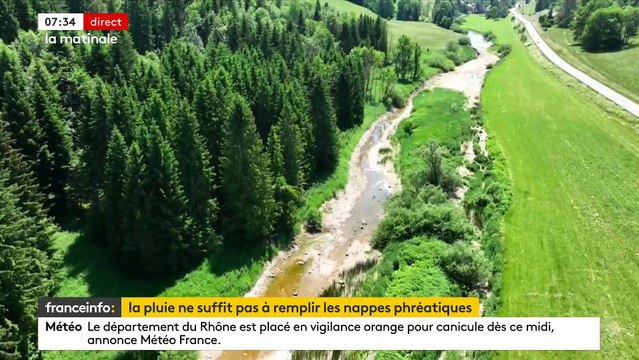 La France comptait 72% des nappes qui sont en-dessous des normales de saison au 1er août, contre 68% un mois auparavant, selon le ministre de la Transition écologique, Christophe Béchu - VIDEO