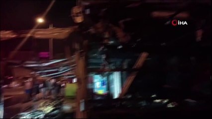 Çıkan yangında dükkan küle döndü