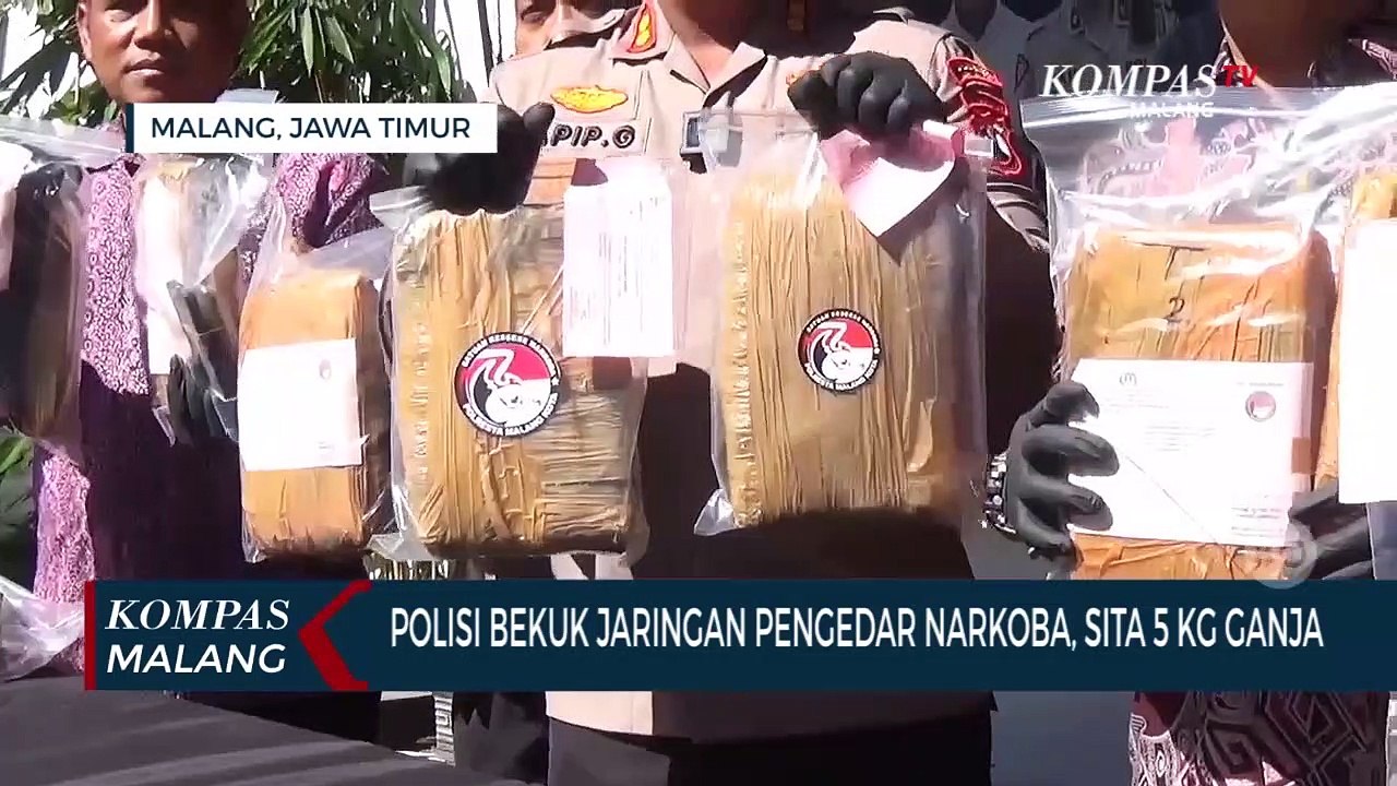 Bekuk Jaringan Pengedar Narkoba, Polisi Sita 5 Kilogram Ganja