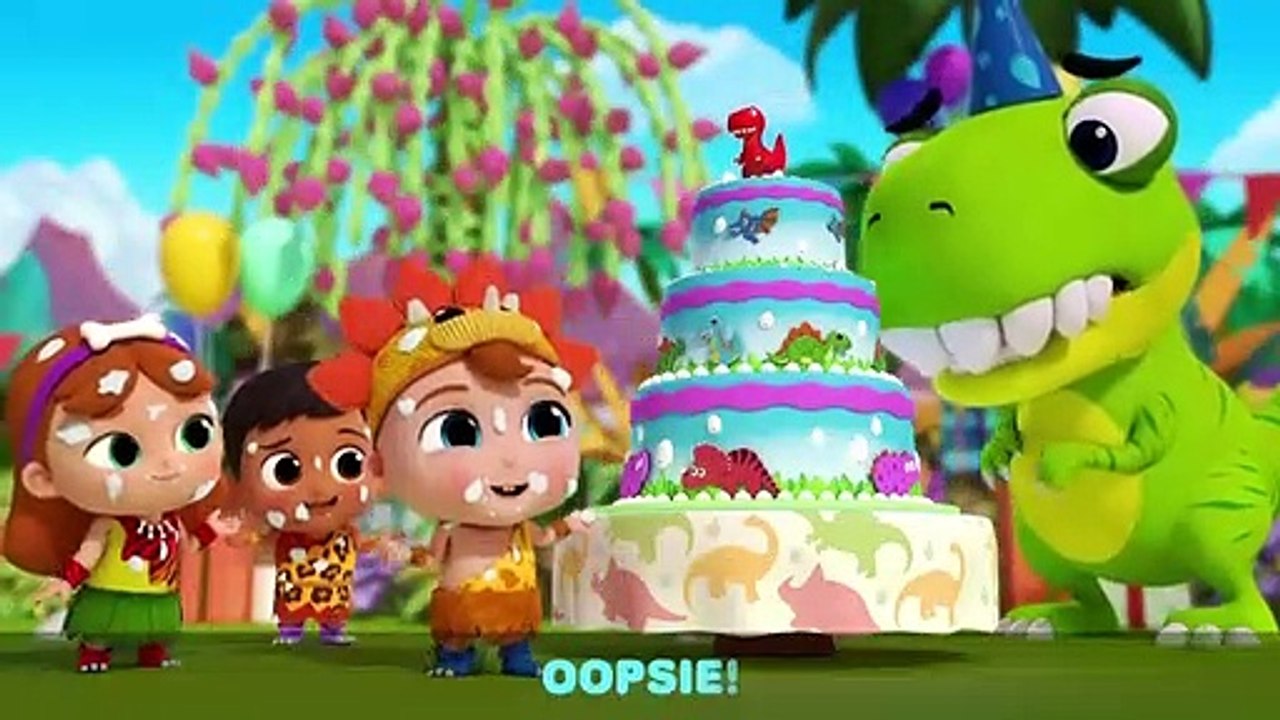 Dinosaur Summer Party Time! | Little Angel Kids Songs & Nursery Rhymes