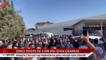 Antep'te içten çıkarılan işçilerin yürüyüşüne polis engeli
