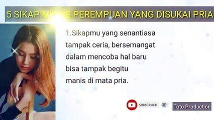 Sikap manis perempuan yang di sukai pria
