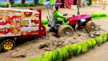Diy tractor making bulldozer repair train railway - concrete mixers, make new roads to help people