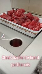 Steak haché de bœuf parthenais