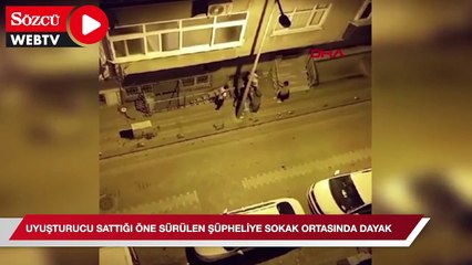 Sultangazi'de uyuşturucu sattığı öne sürülen şüpheliye sokak ortasında dayak