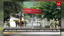 Encuentran granadas sin carga explosiva en sede del PRI en Guerrero