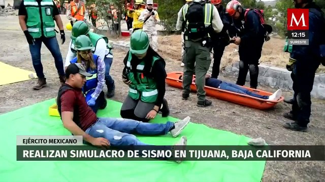 Realizan simulacro de sismo de 7.2 en Tijuana, Baja California