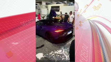 McLaren de R$ 2 mi fica destruída ao colidir em carro de aplicativo