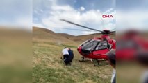 Arı Sokması Sonucu Fenalaşan Kadın Ambulans Helikopterle Hastaneye Ulaştırıldı