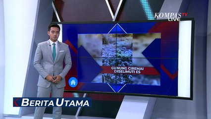 Begini Penampakan Fenomena Embun Es yang Selimuti Gunung Ciremai di Majalengka