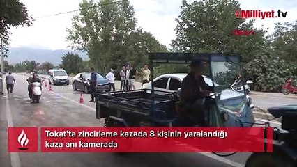 Tokat’ta zincirleme kaza: 8 yaralı