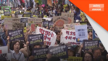 Ratusan aktivis bantah rancangan Jepun lepaskan air radioaktif ke laut